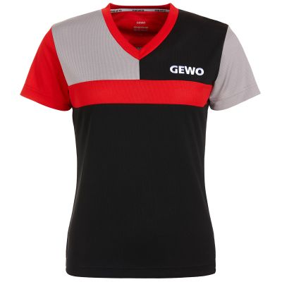 Gewo shirt Ravenna Lady zwart/rood