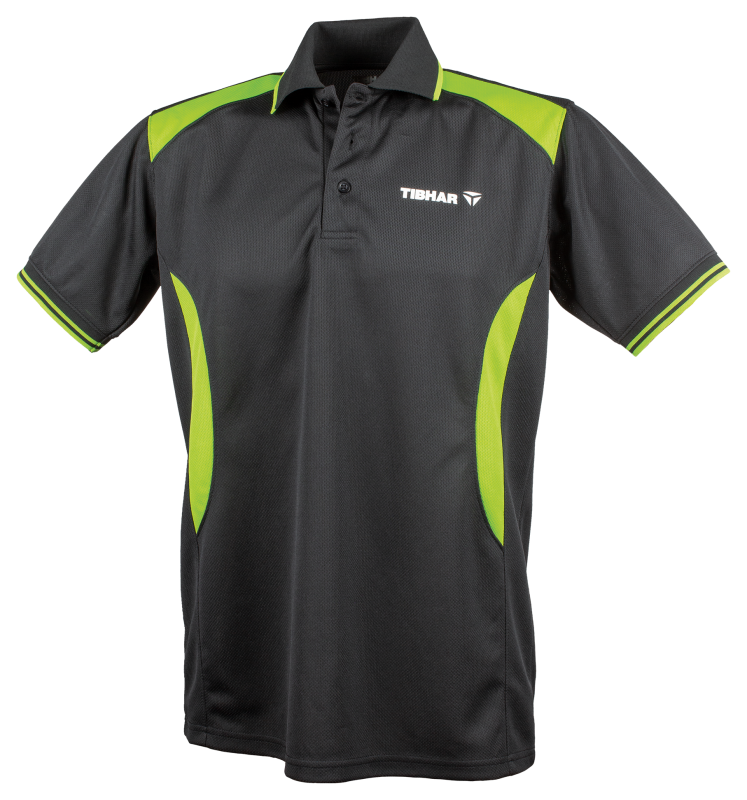 Tibhar shirt Cosmos polyester zwart/groen