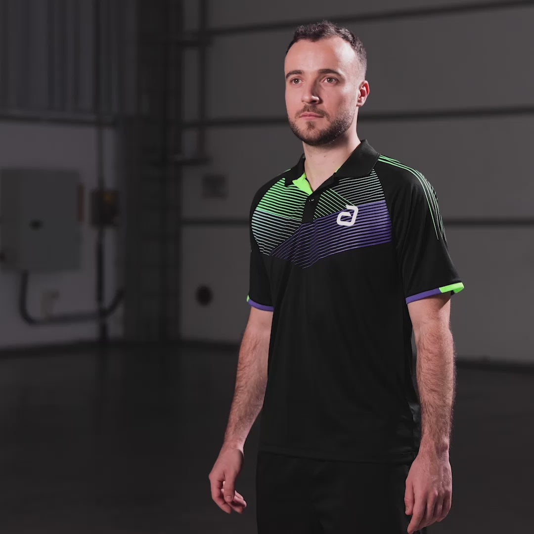 Carica video: Andro Shirt Avos black/green