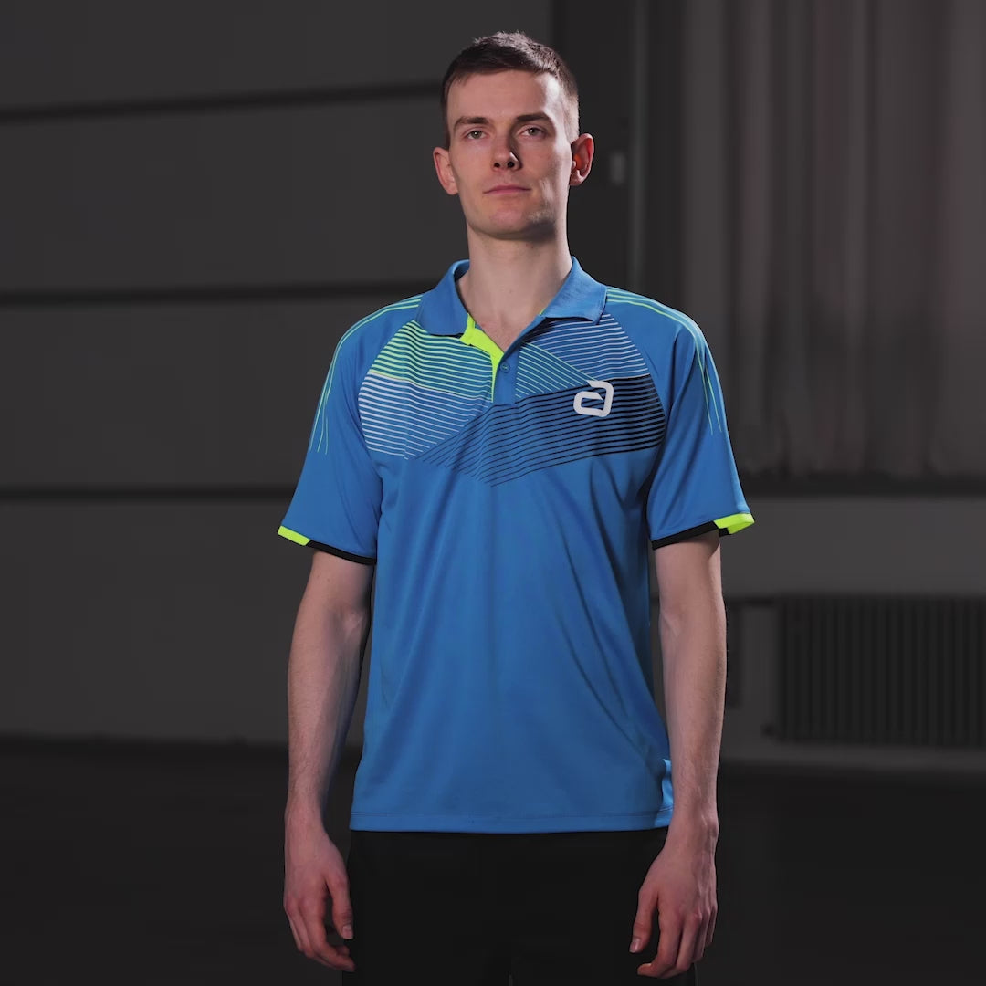 Carica video: Andro Shirt Avos blue/yellow