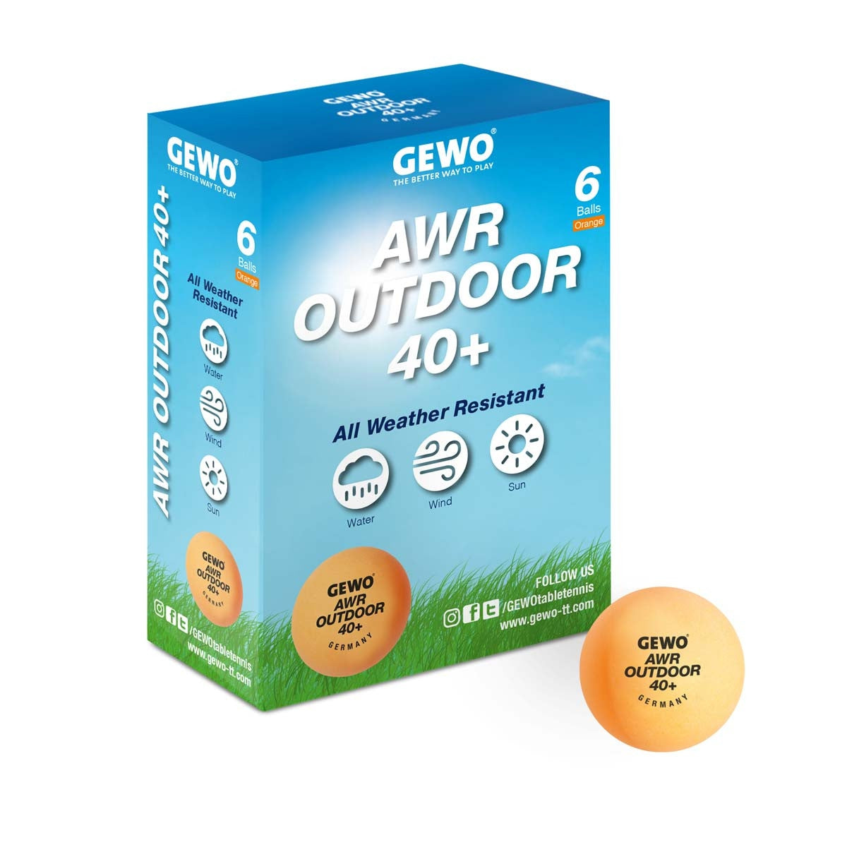 Gewo Ballen AWR Outdoor40+(6) oranje